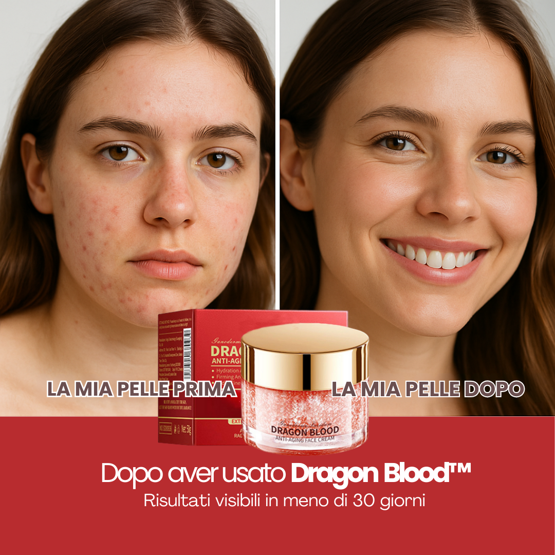 1+1 GRATIS / DRAGON BLOOD™ - RINGIOVANISCE ANNI DI VITA IN MENO DI 30 GIORNI + EBOOK ROUTINE VISO GRATIS
