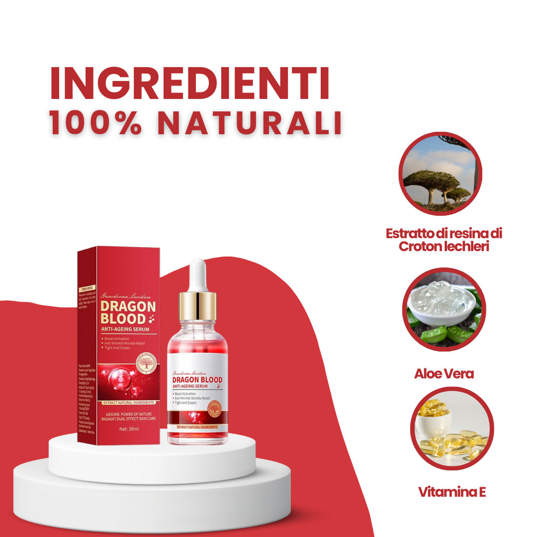 1+1 GRATIS / DRAGON BLOOD™ - DÌ ADDIO ALLE RUGHE IN POCHE SETTIMANE + EBOOK ROUTINE VISO GRATIS