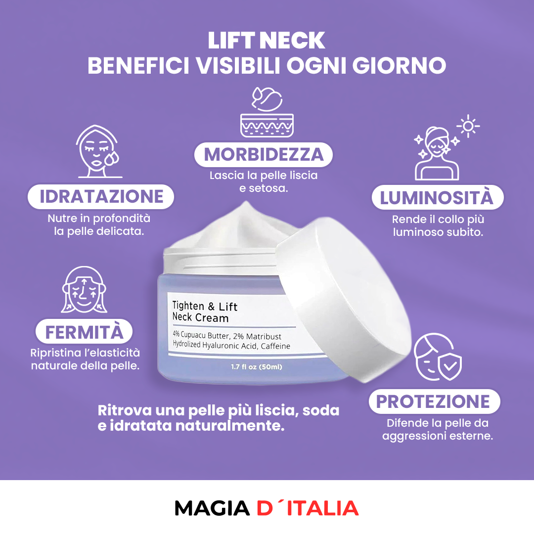 +1 GRATIS / LIFT NECK™ – COLLO PIÙ SODO E RASSODATO IN POCHE SETTIMANE + EBOOK ROUTINE VISO IN OMAGGIO